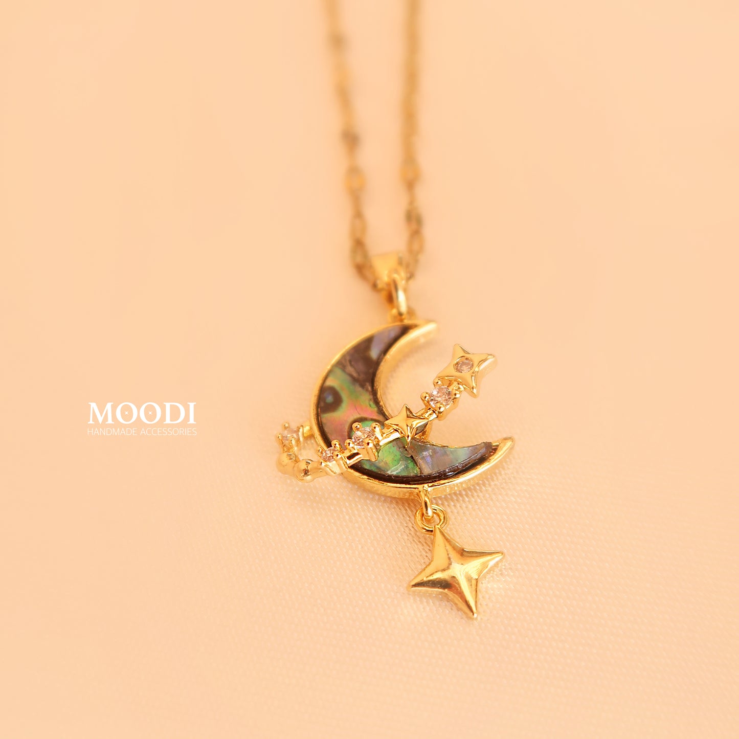 Necklace "Aurora" moonshine