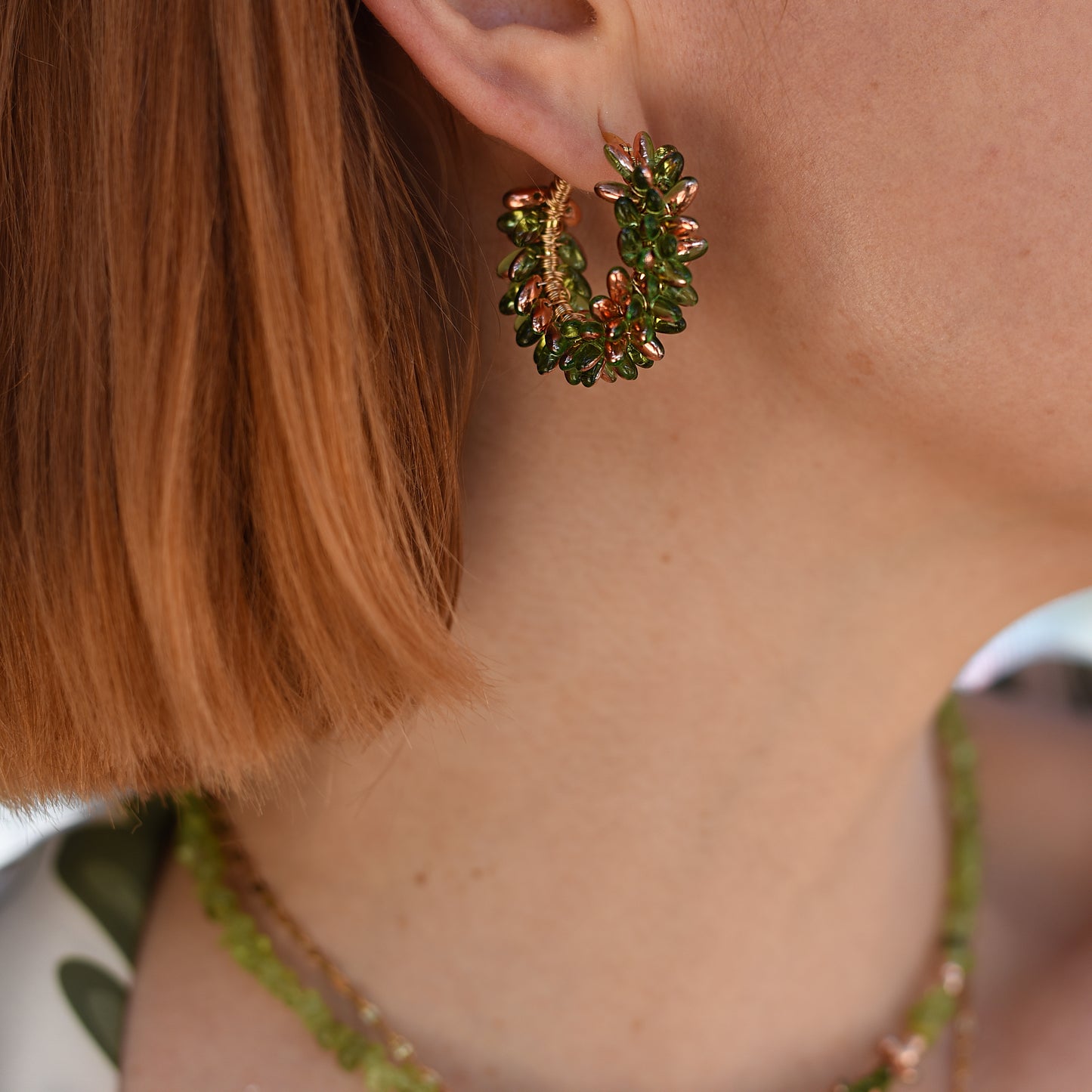 Hoops Special Earrings "Forest"