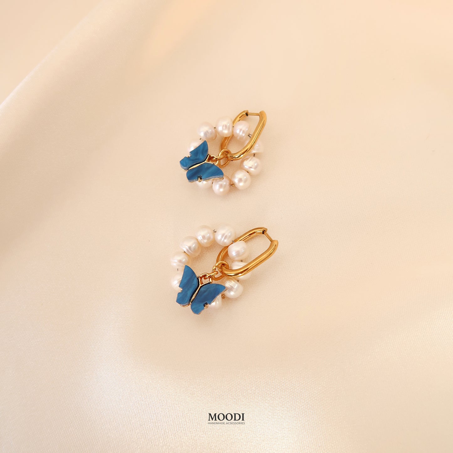 Earrings "Butterfly Elsa" Blue