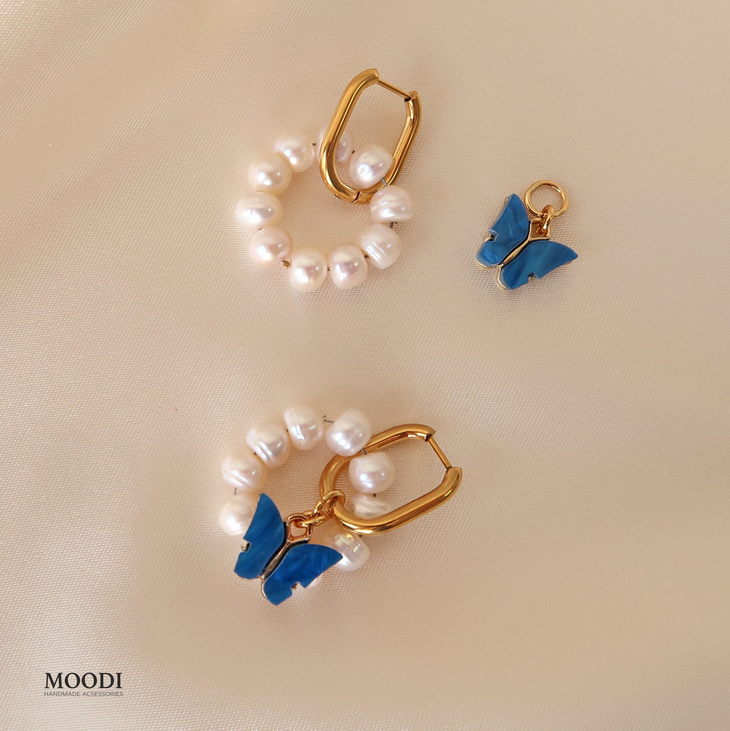 Earrings "Butterfly Elsa" Blue