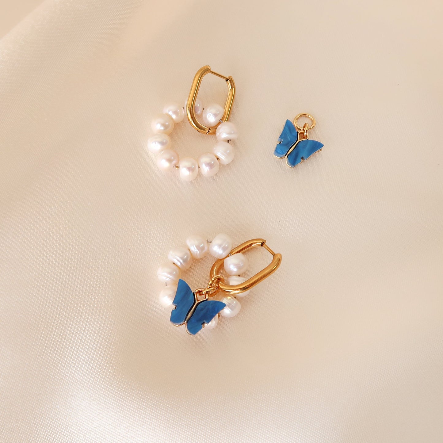 Earrings "Butterfly Elsa" Blue