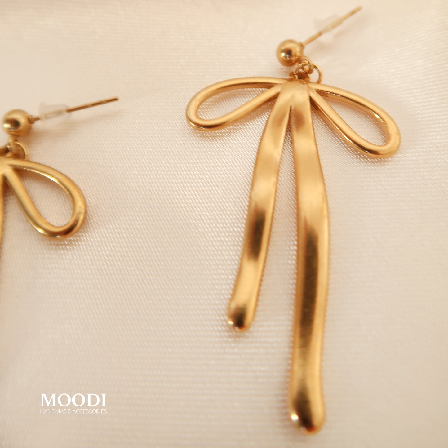 Gold Ribbon Earrings