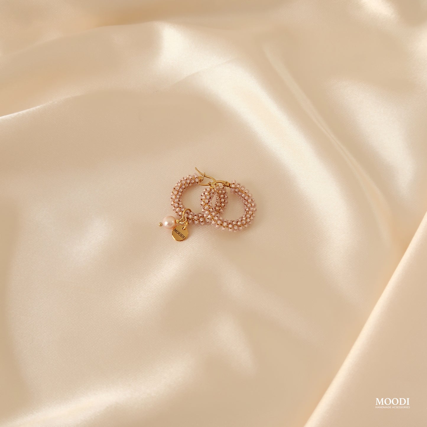 Hoop Earrings Cream