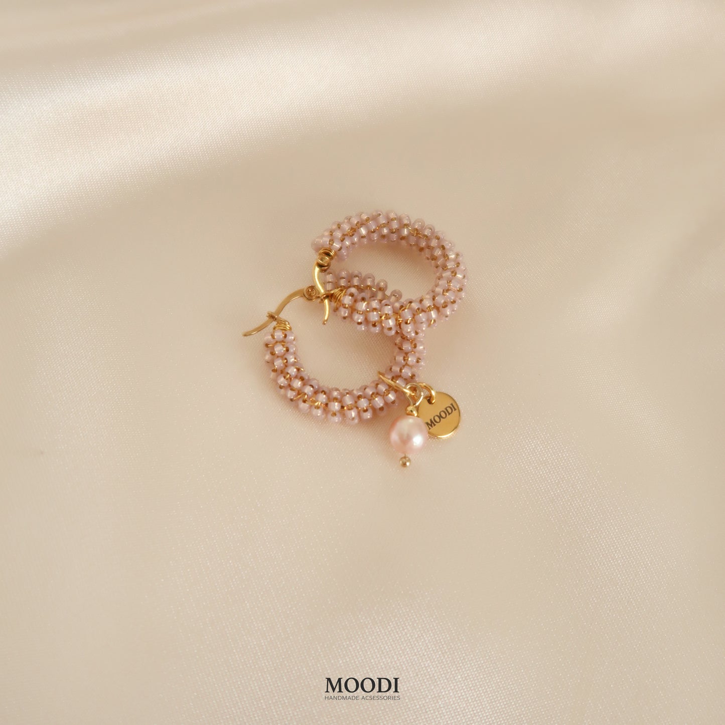 Hoop Earrings Cream