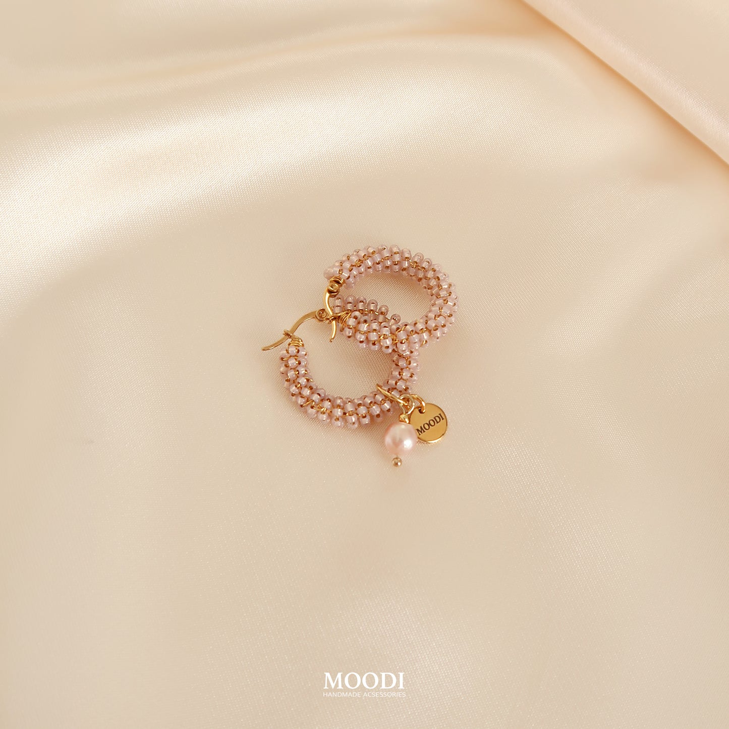 Hoop Earrings Cream