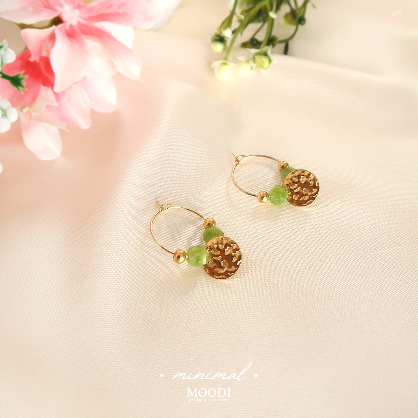 Minimalist Green Earrings