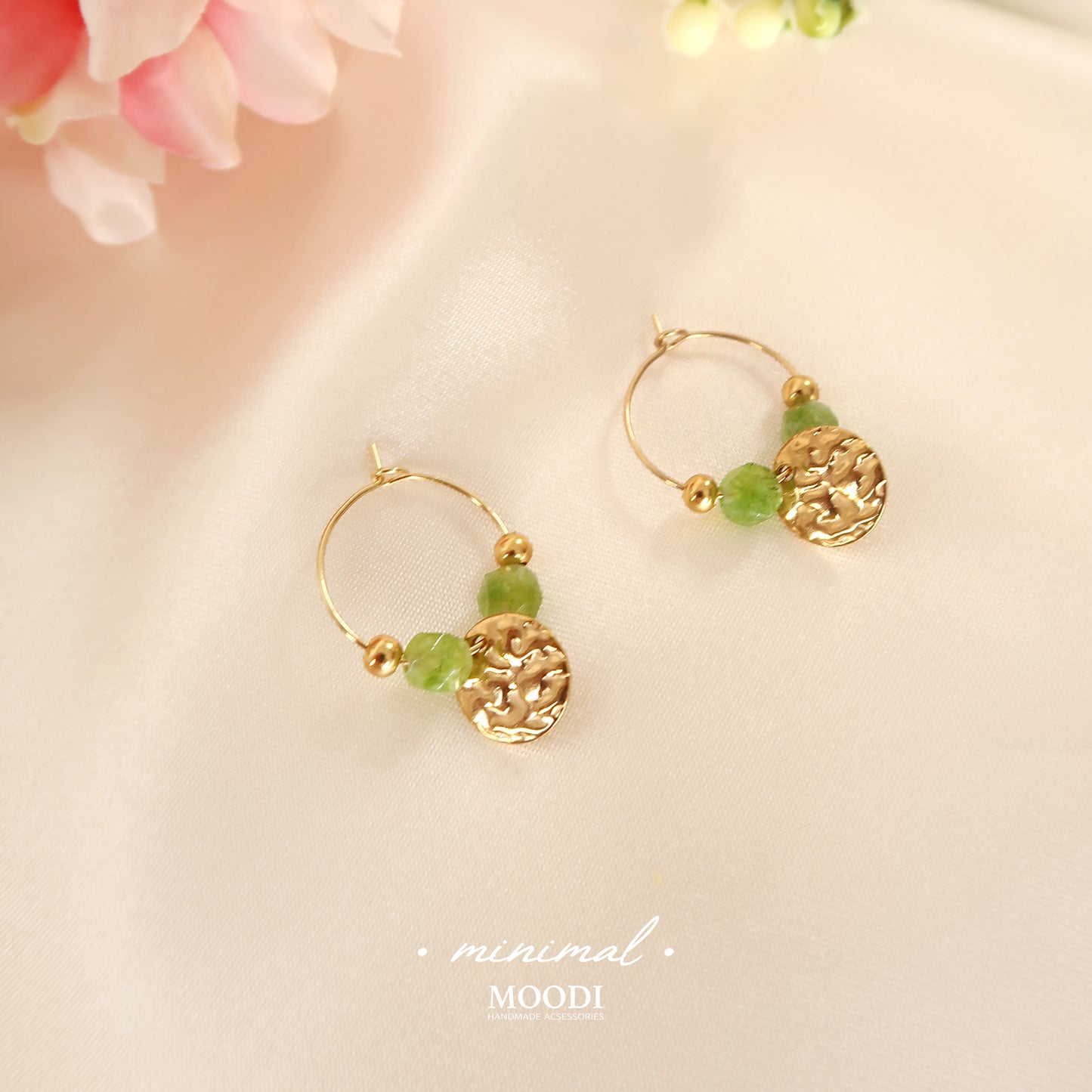 Minimalist Green Earrings