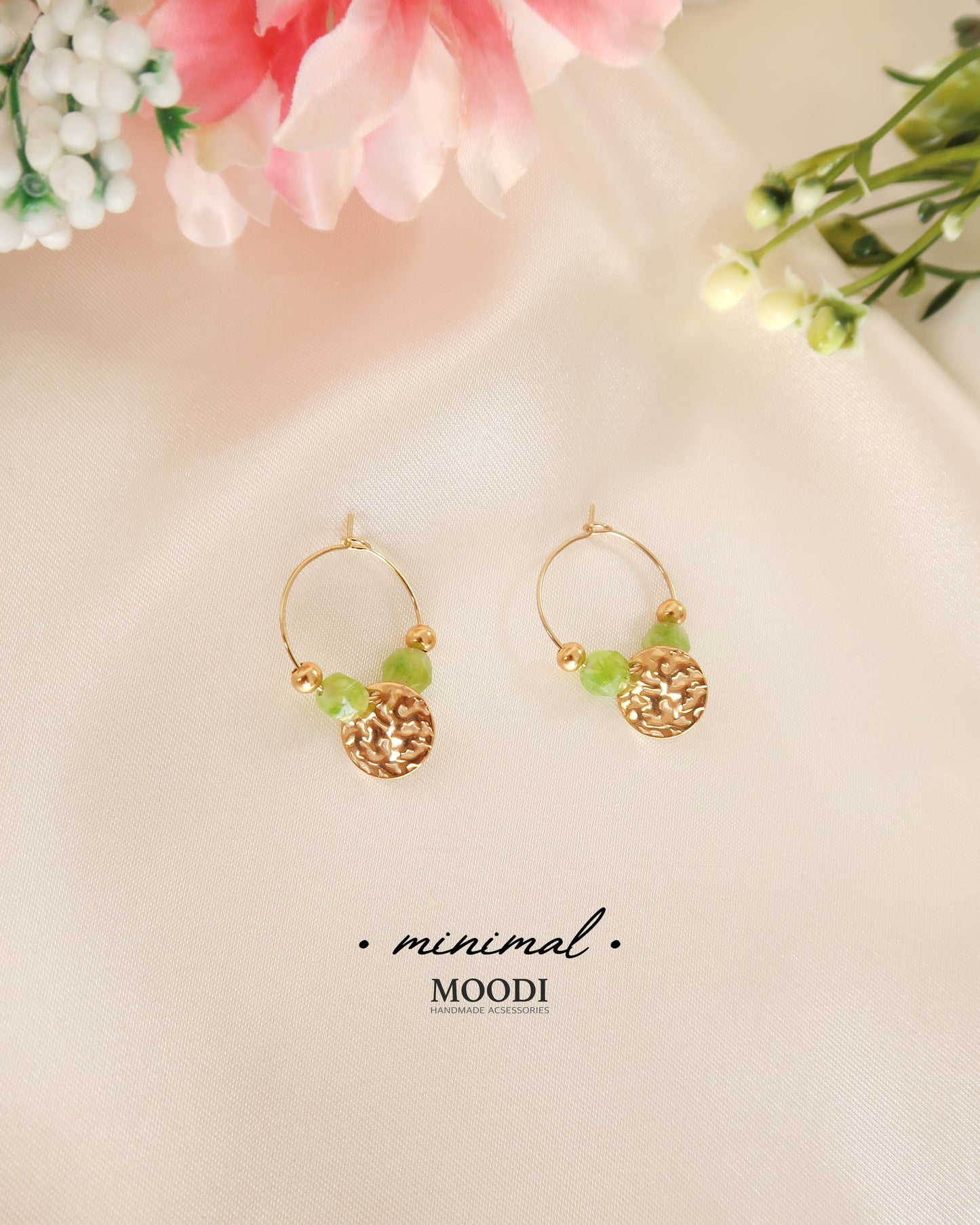 Minimalist Green Earrings