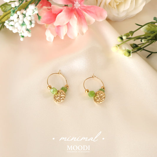 Minimalist Green Earrings