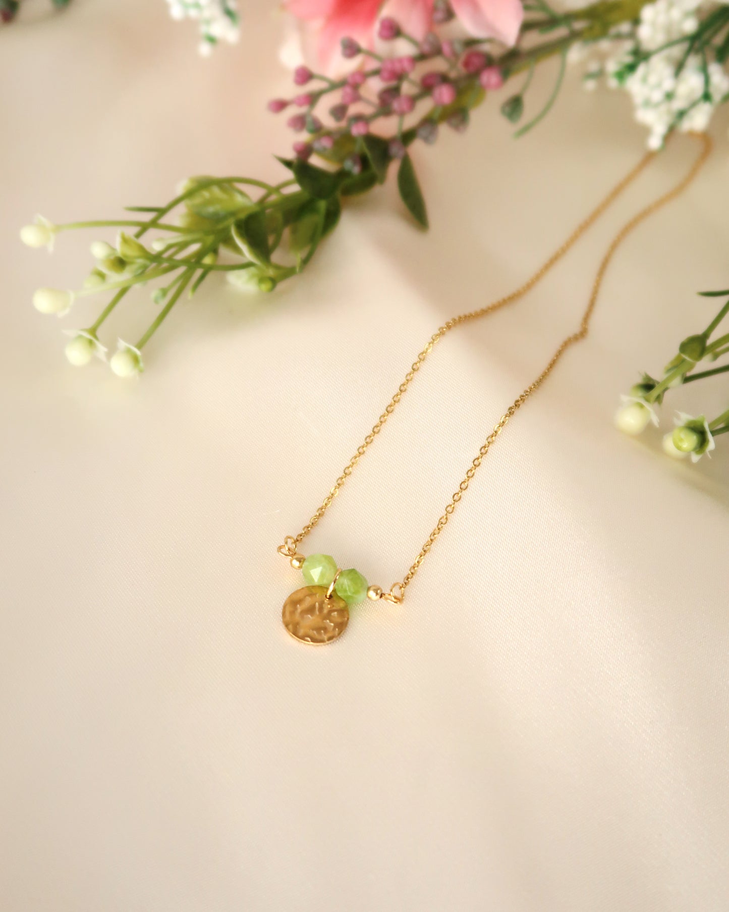 Minimalist Green Necklace