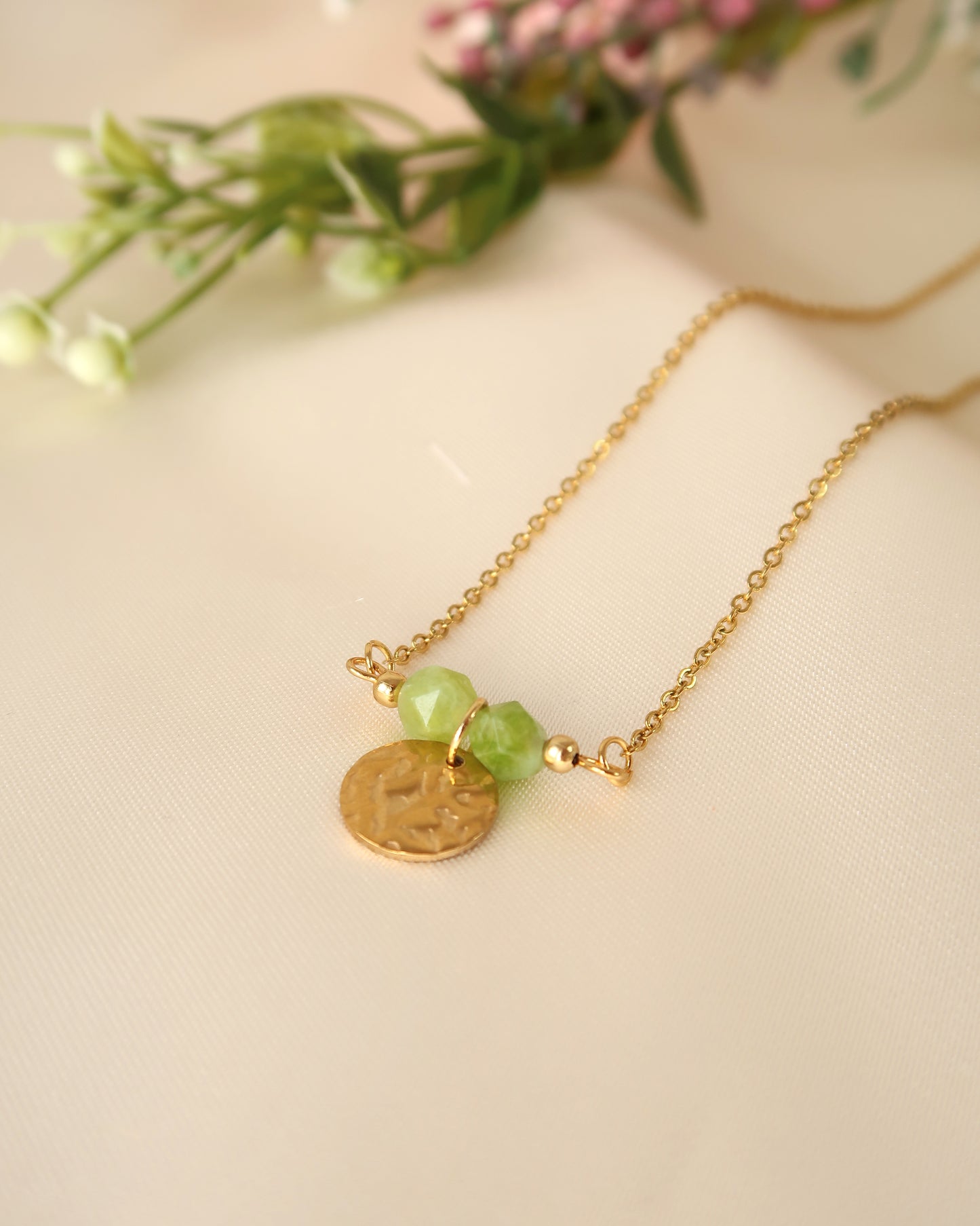 Minimalist Green Necklace