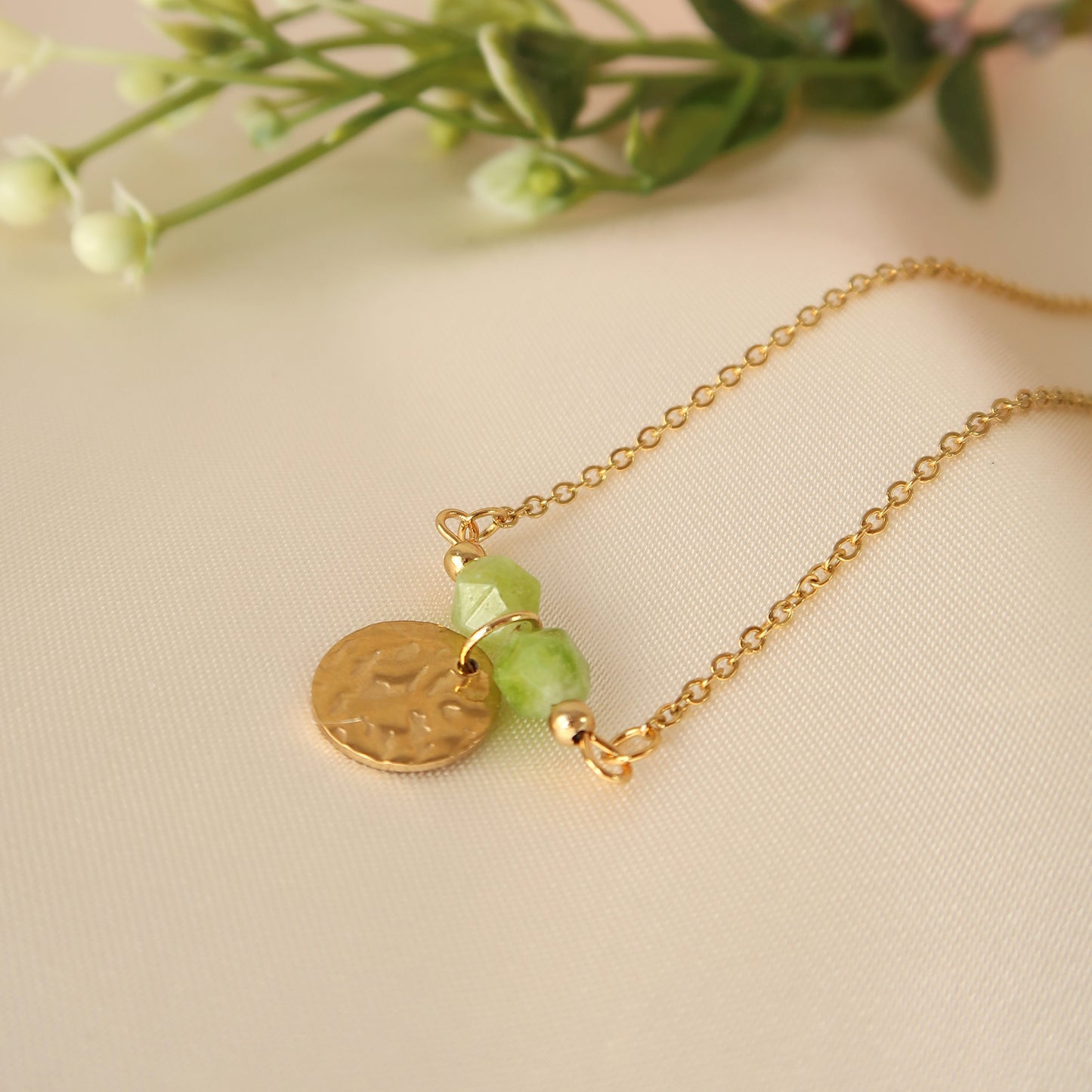 Minimalist Green Necklace