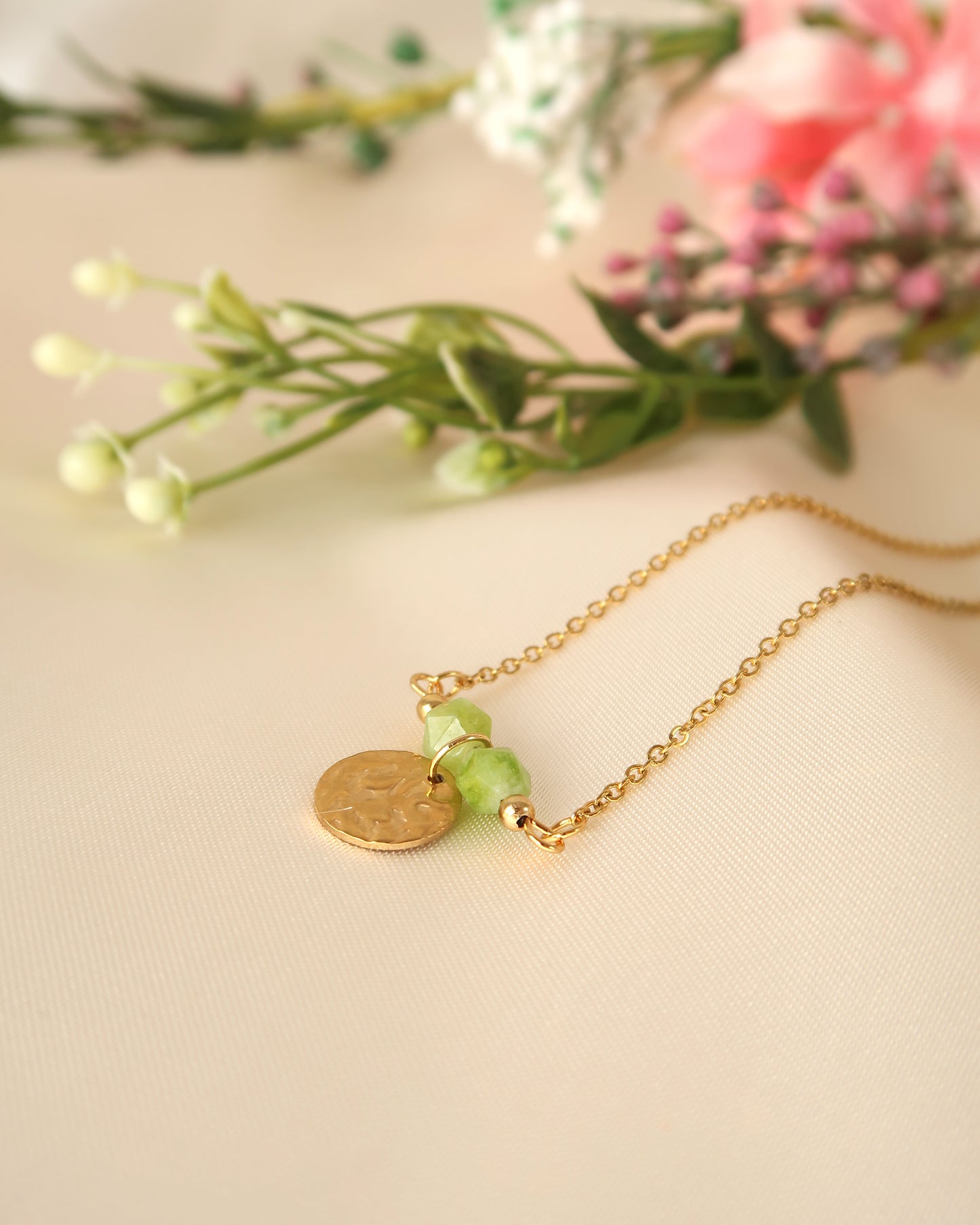 Minimalist Green Necklace