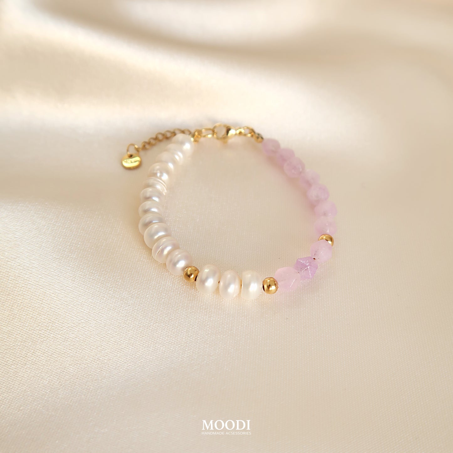 Bracelet "Jasmine" Light purple Jade