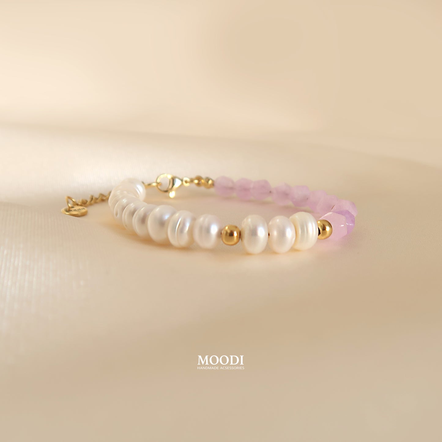 Bracelet "Jasmine" Light purple Jade