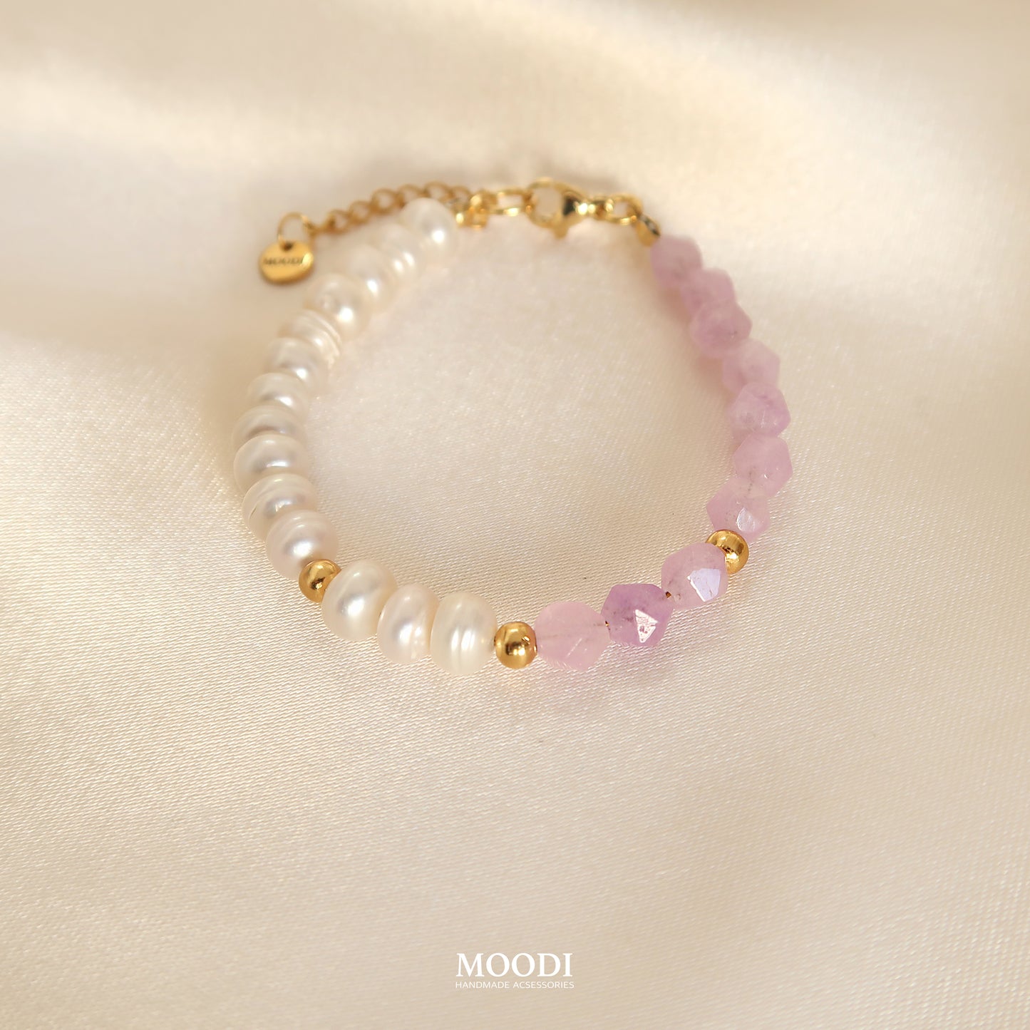 Bracelet "Jasmine" Light purple Jade