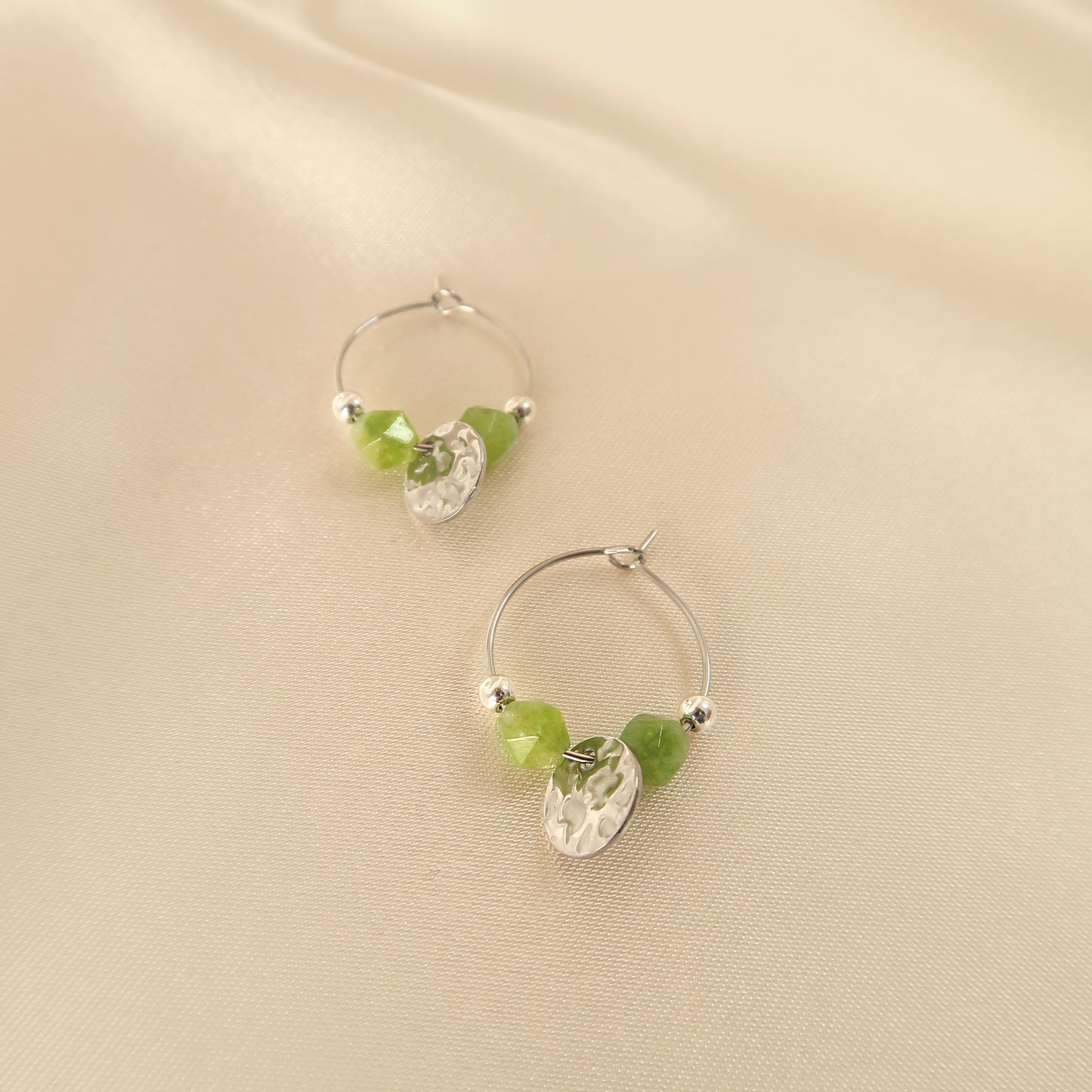 Minimalist Green Earrings