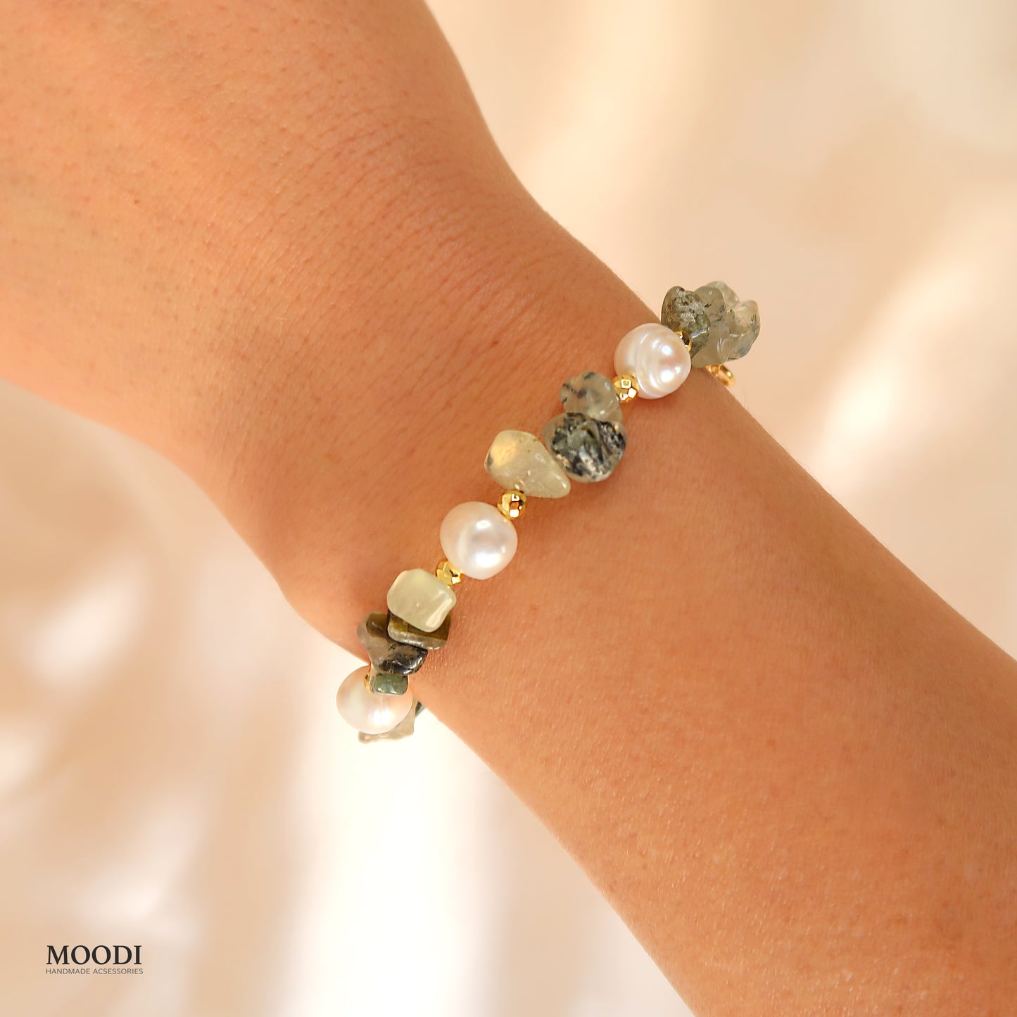 Bracelet "Paola - 2" with natural stones Prenite