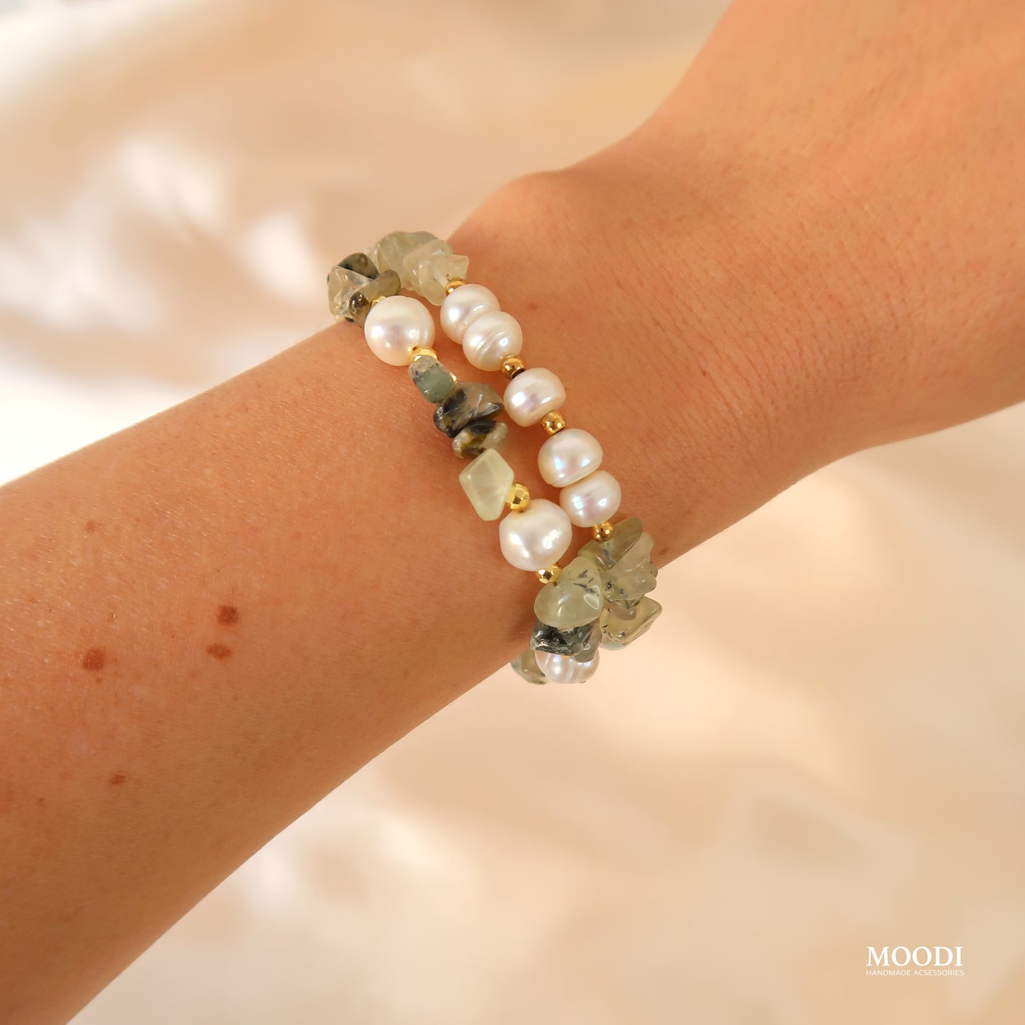 Bracelet "Paola - 2" with natural stones Prenite