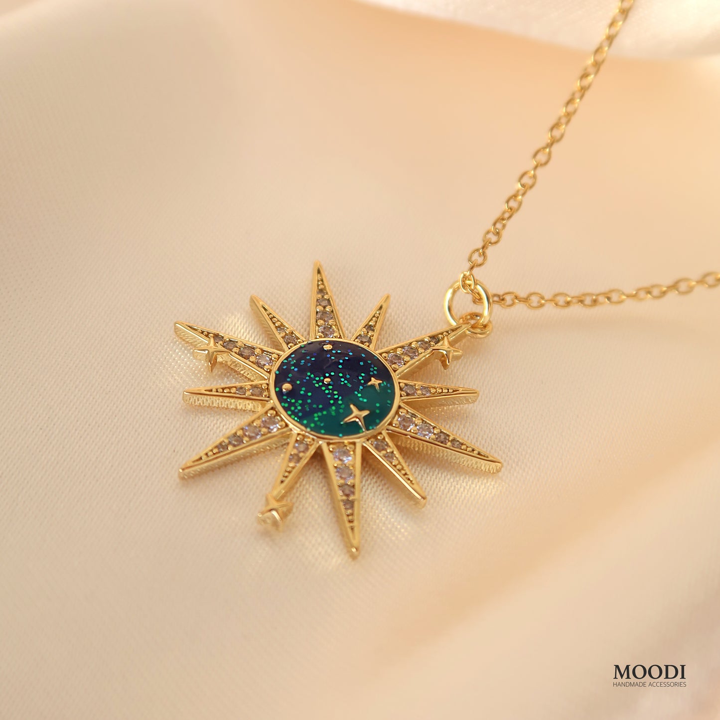 Necklace "Galactic" - Sun