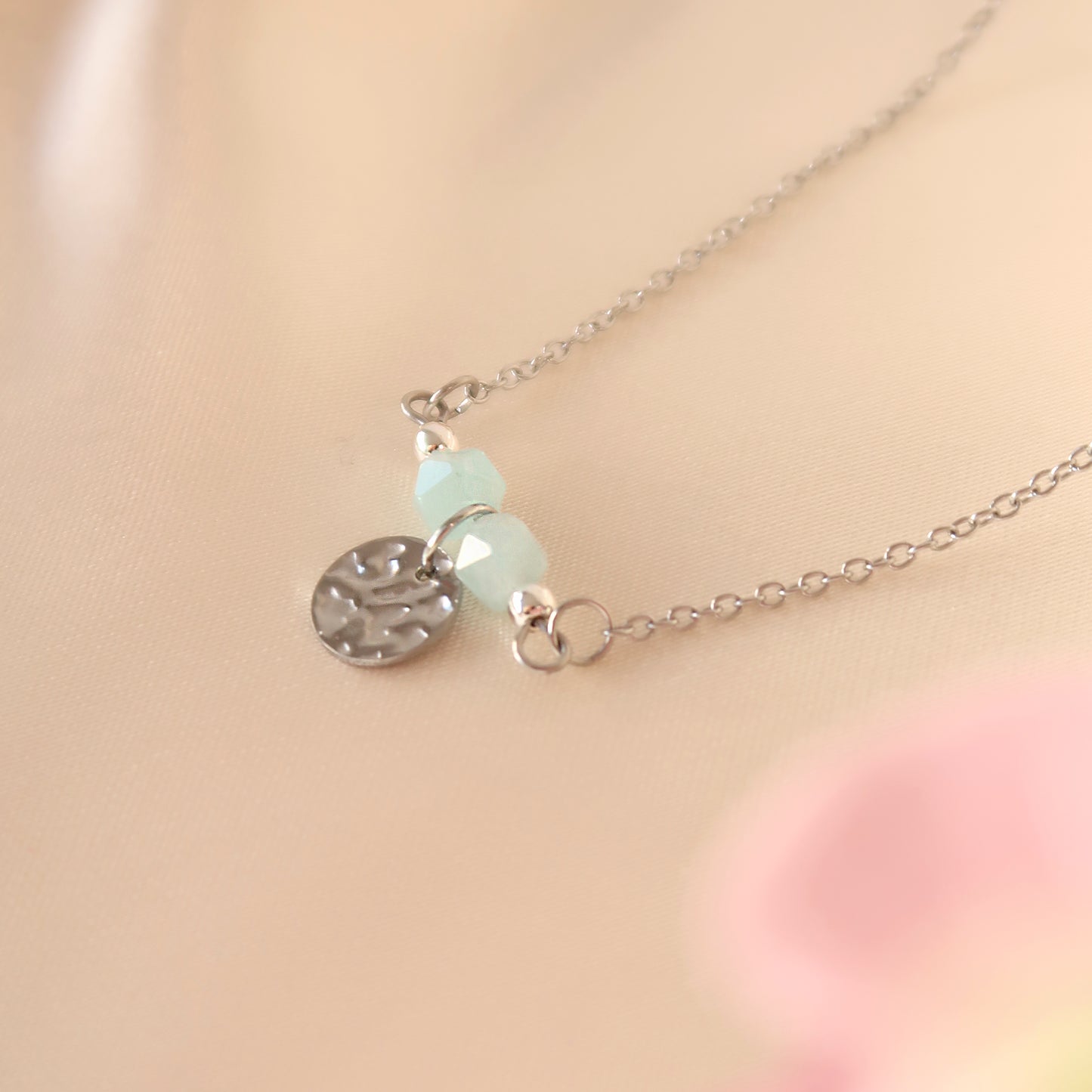 Minimalist Aquamarine Necklace 