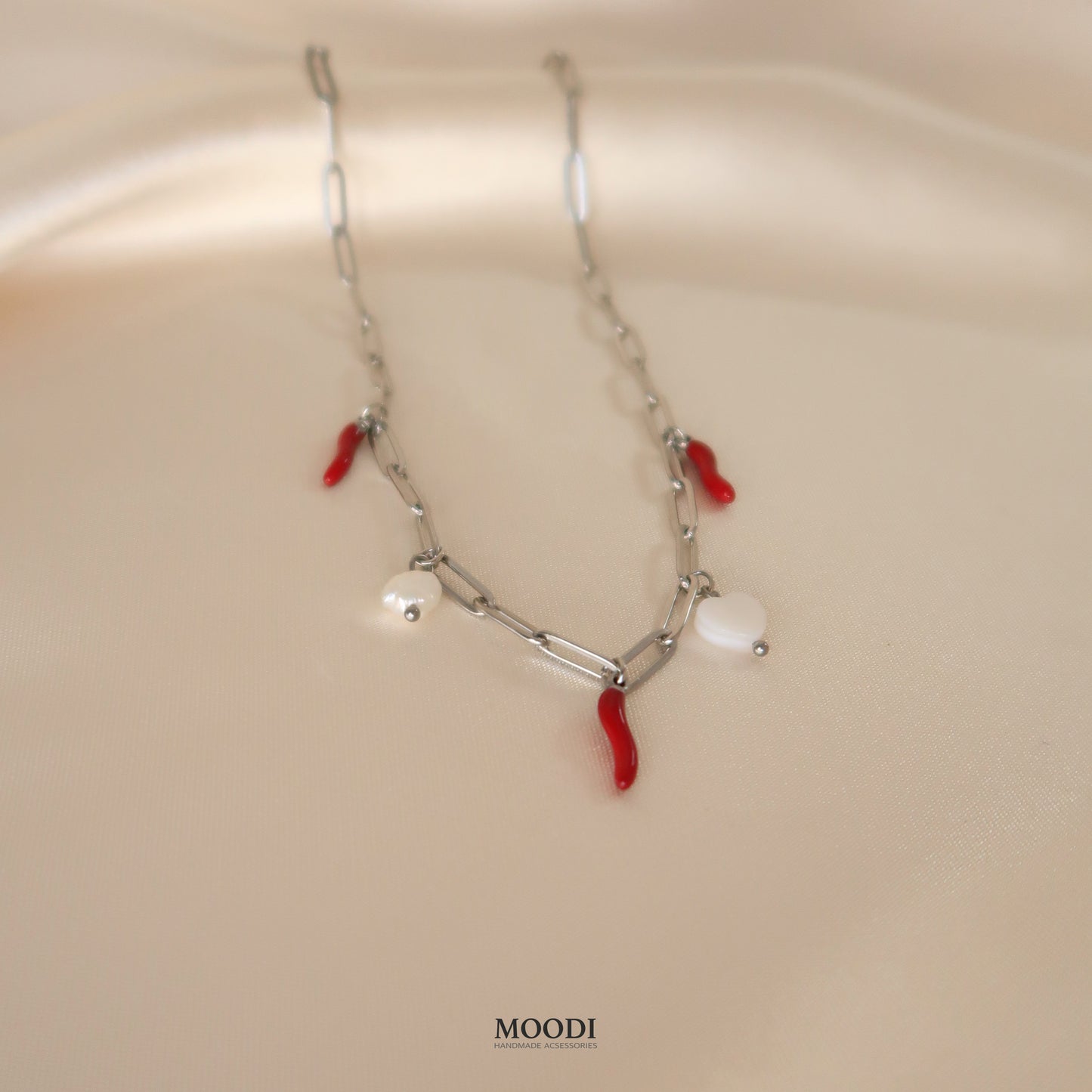 Necklace "Hot chili" Silver