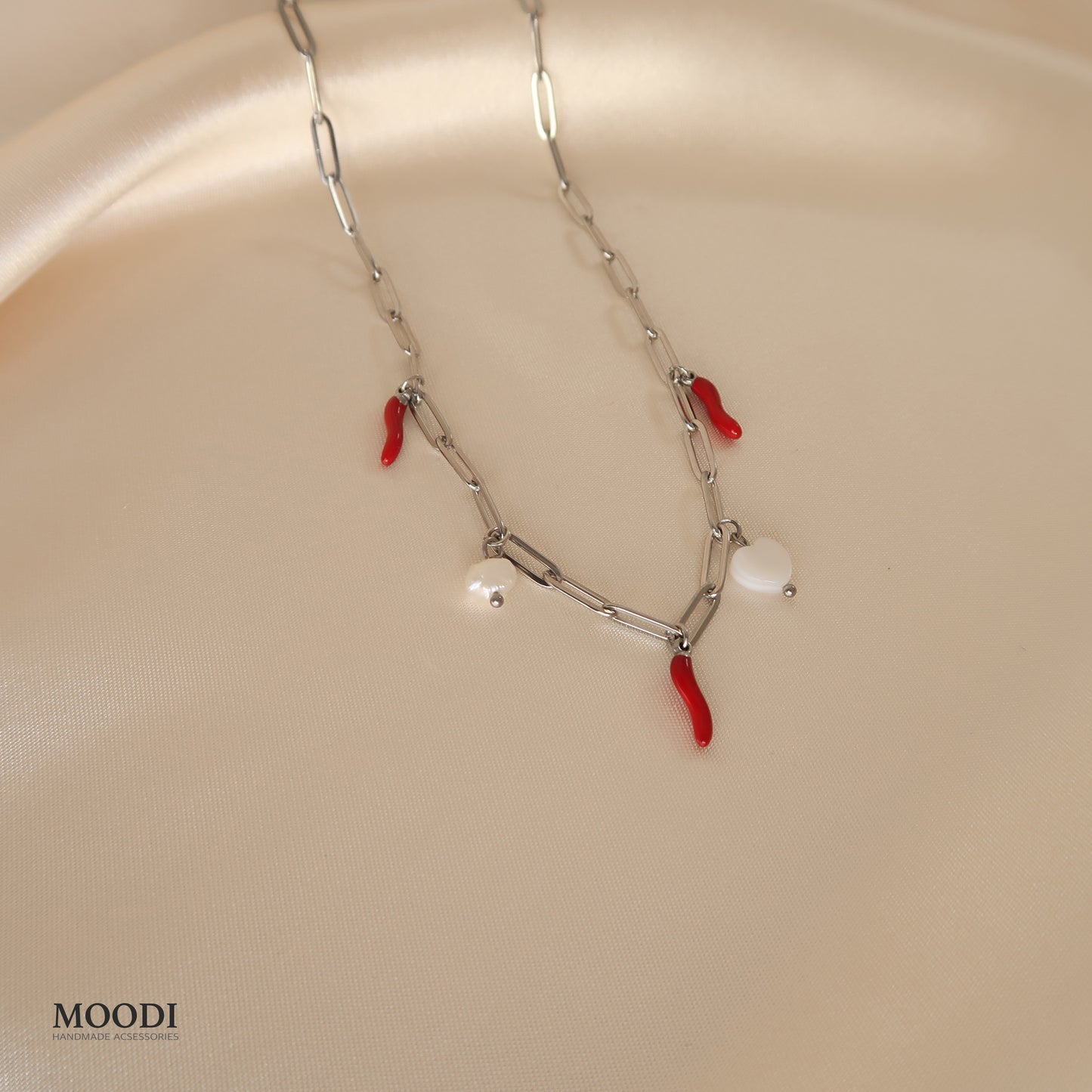 Necklace "Hot chili" Silver