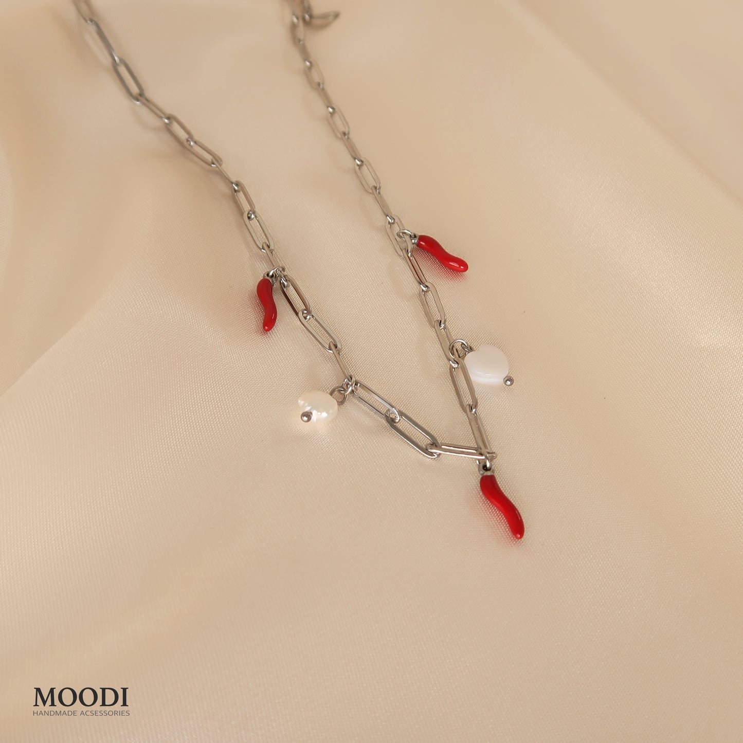 Necklace "Hot chili" Silver