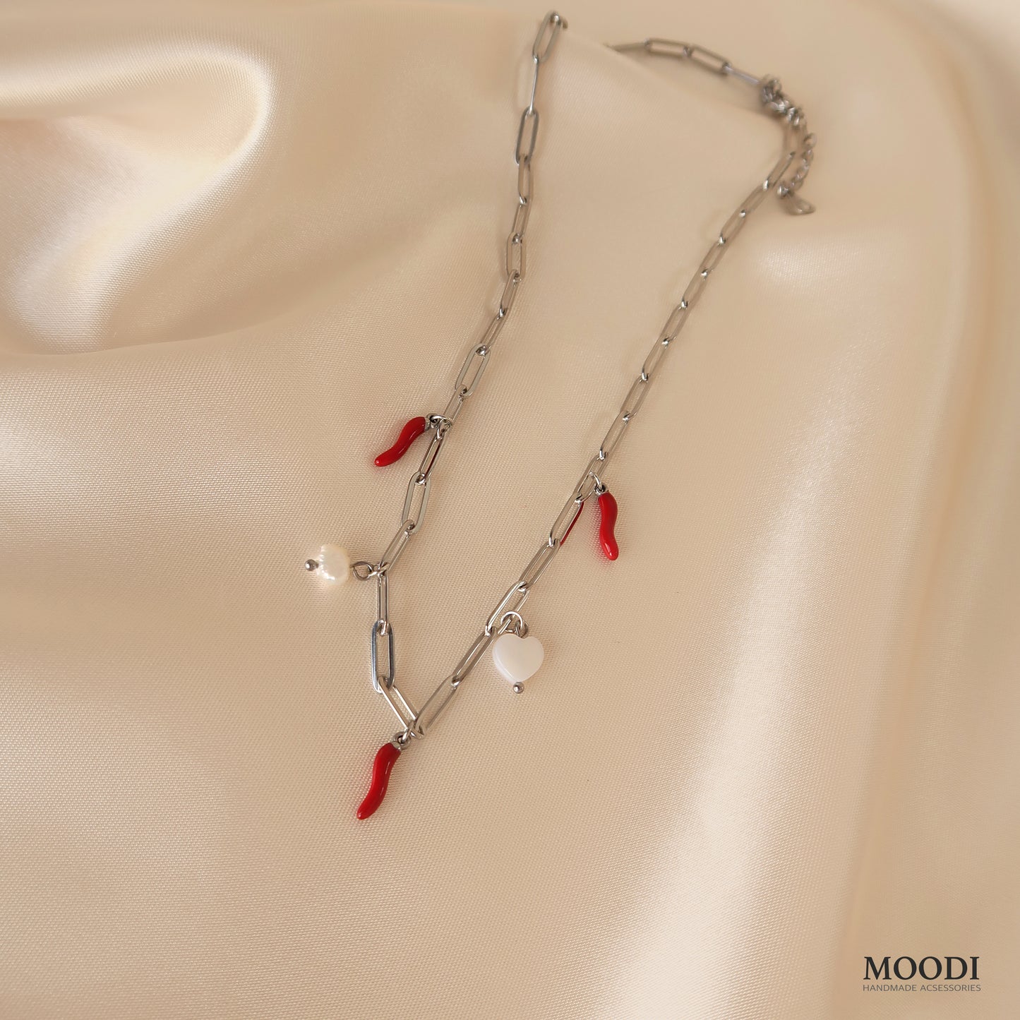 Necklace "Hot chili" Silver