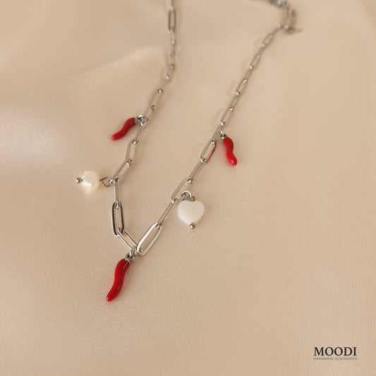 Necklace "Hot chili" Silver