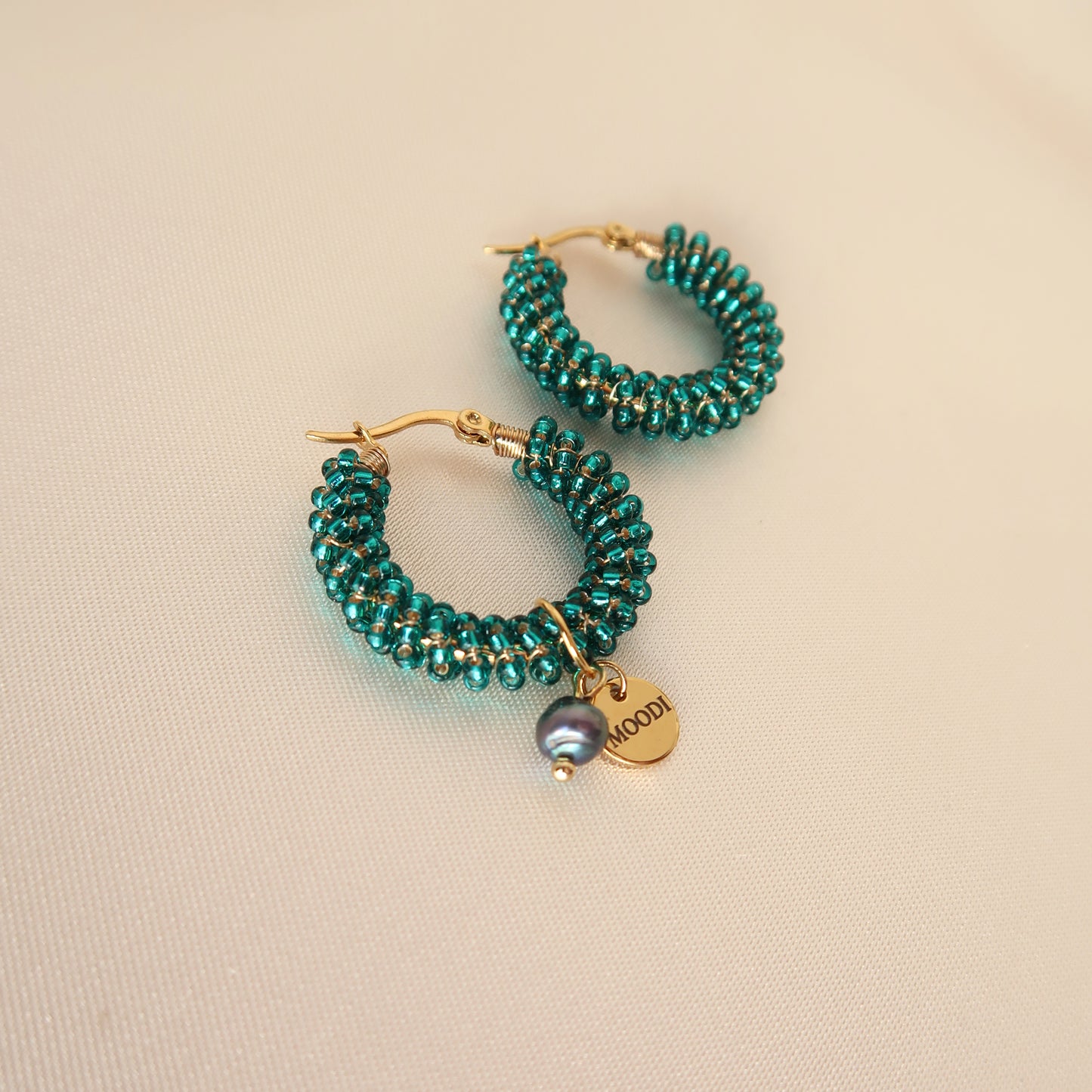 Hoop Earrings Blue-Green