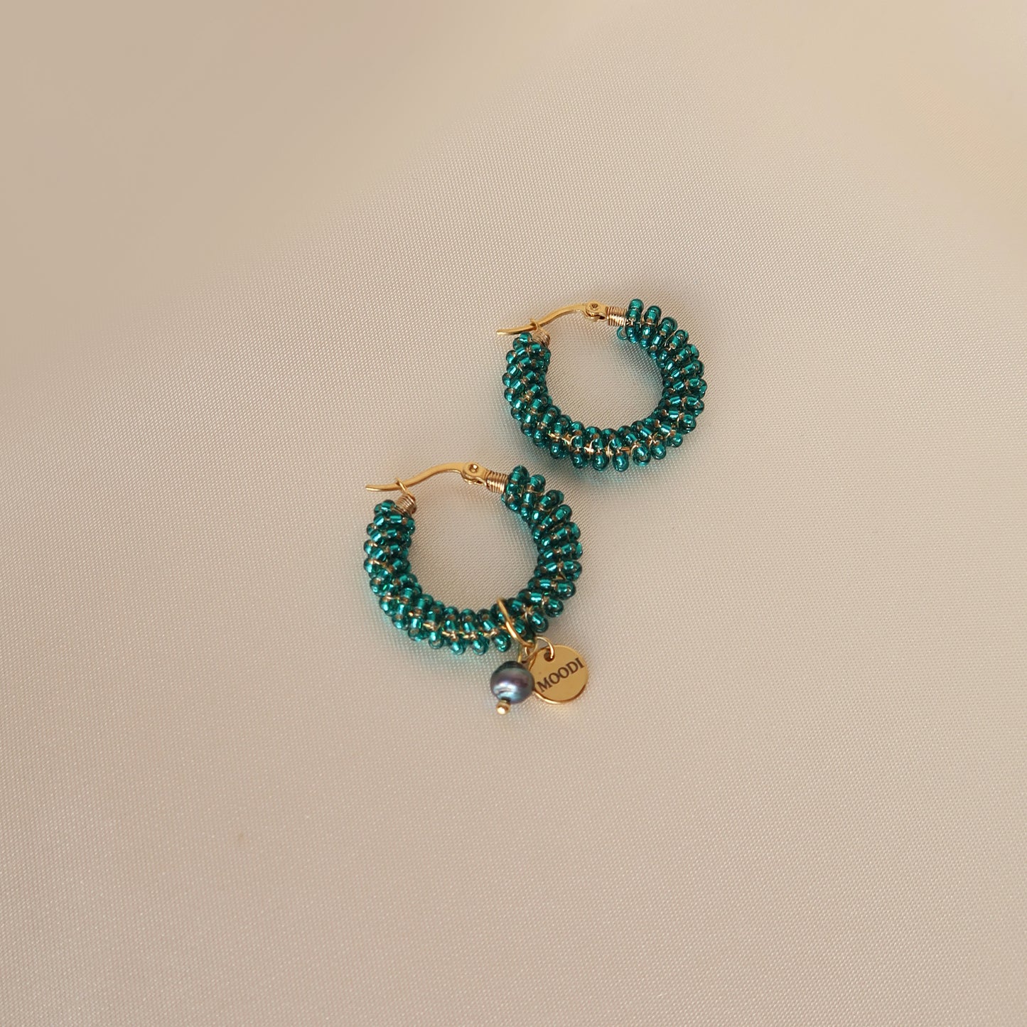 Hoop Earrings Blue-Green