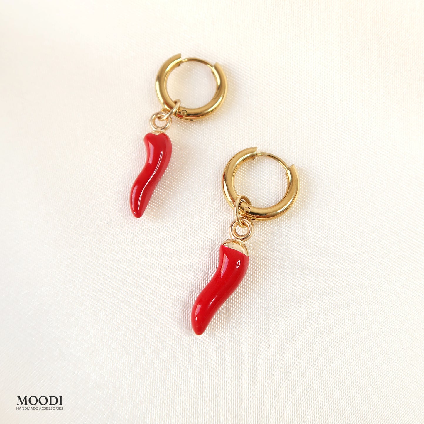 Earrings "Hot Chili" ( 3 in 1 )