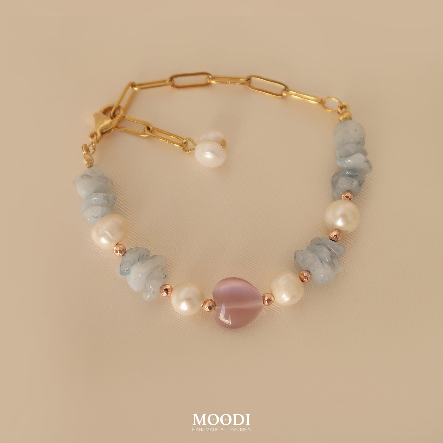 Bracelet "Linda" Aquamarine Lilac