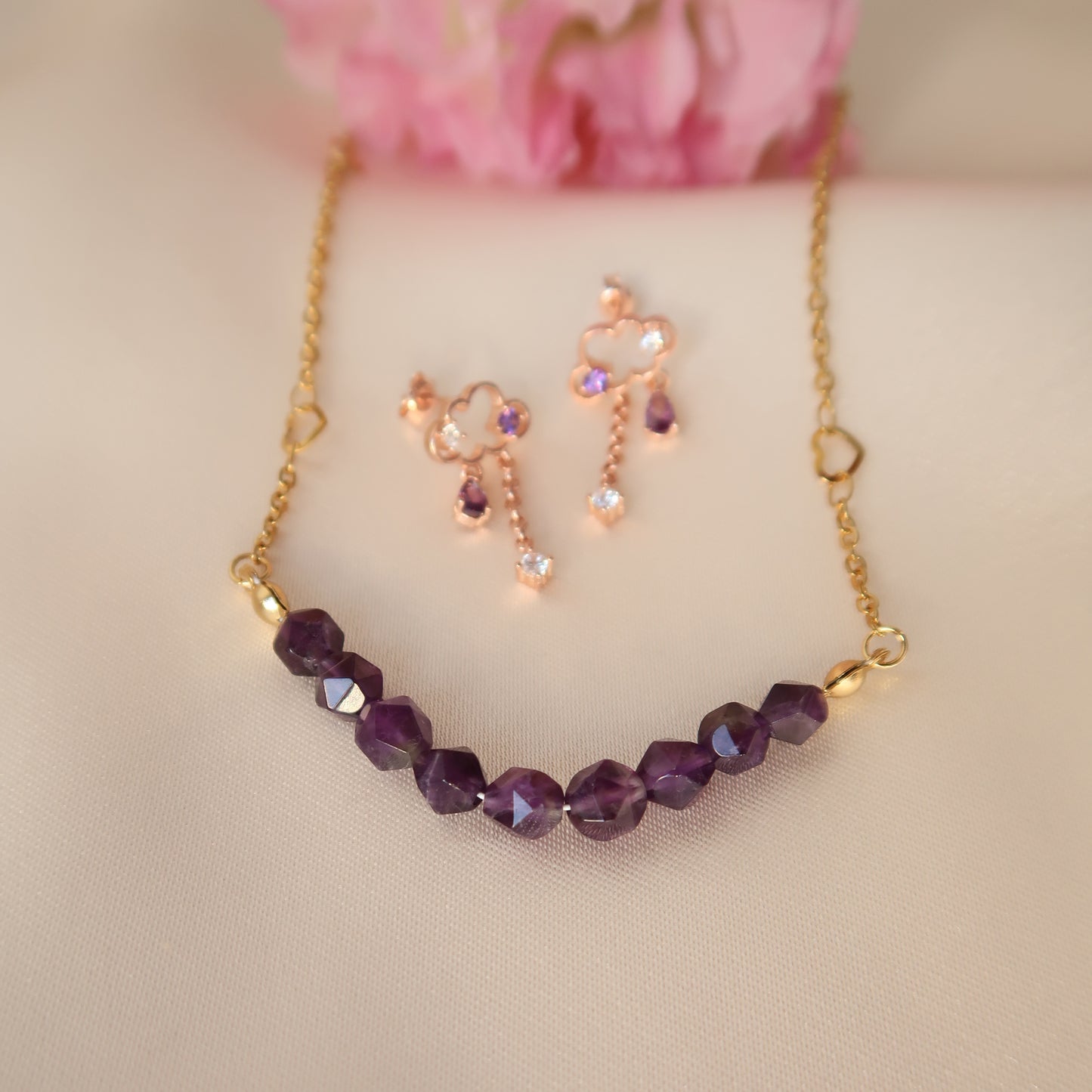 Amethyst heart necklace