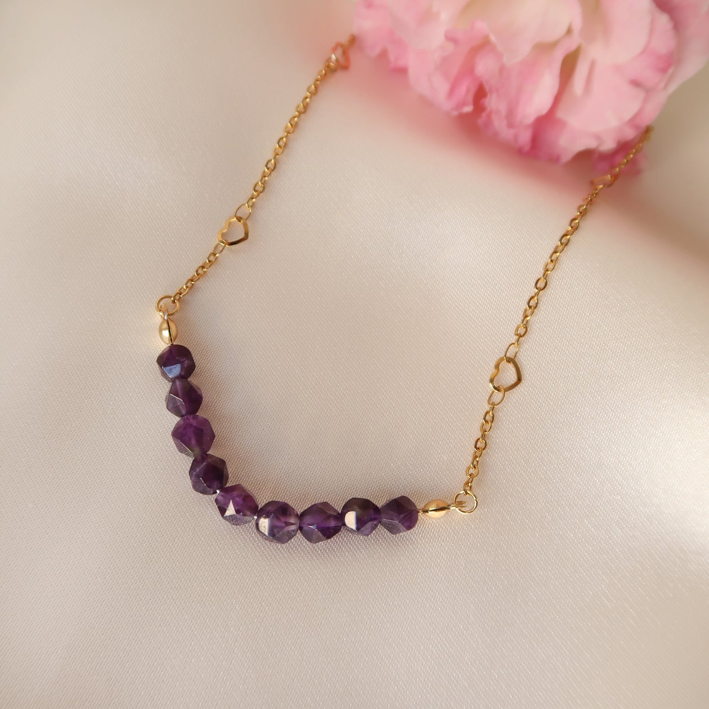 Amethyst heart necklace