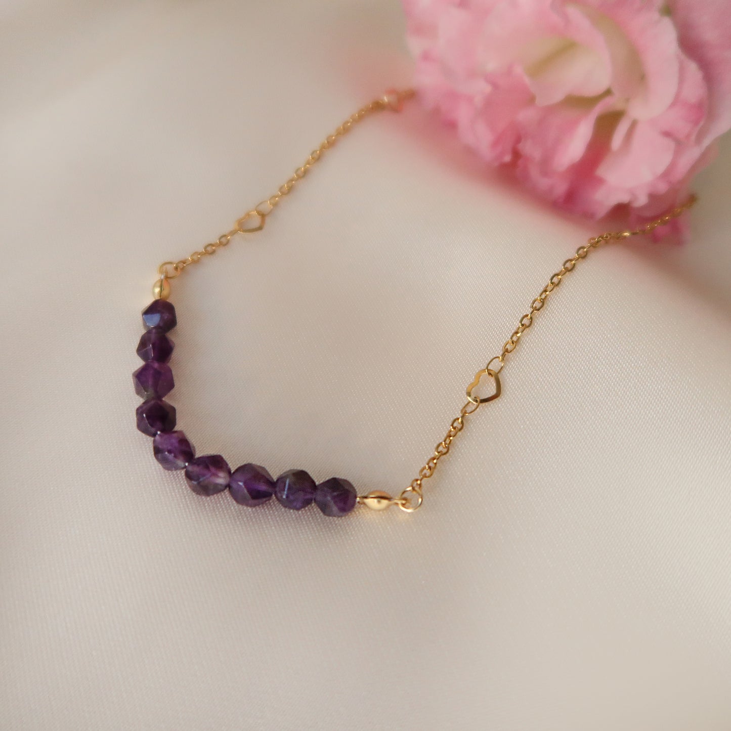 Amethyst heart necklace