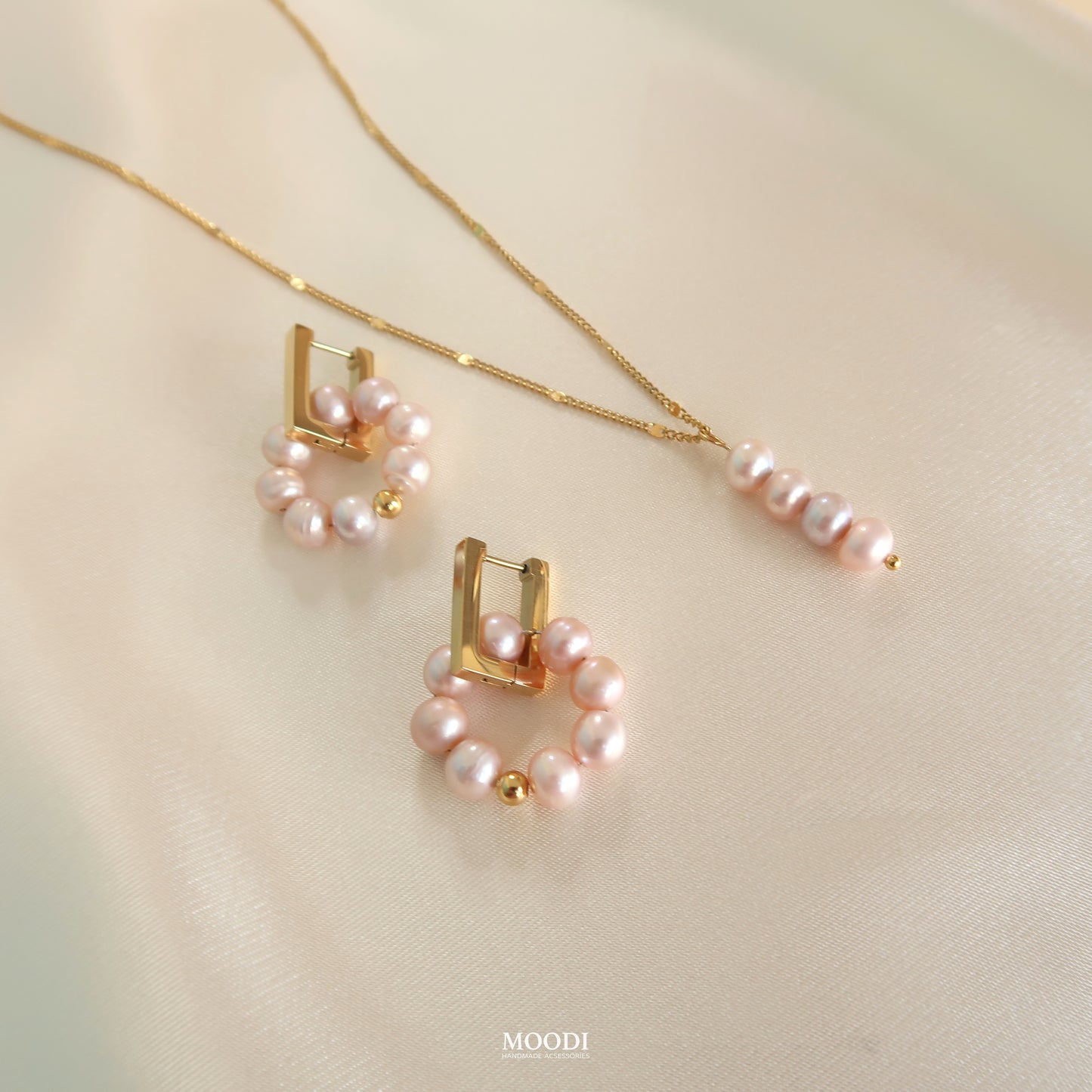 Earrings "Lora - My love" with Rectangular earrings