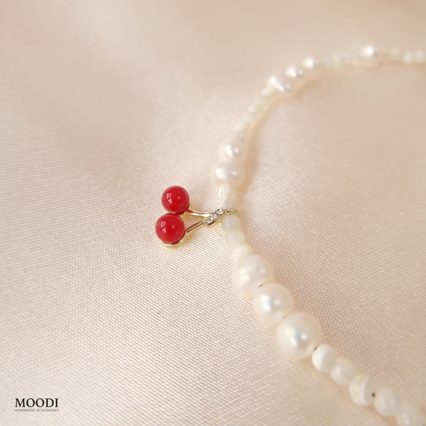 Cherry Pearl Necklace