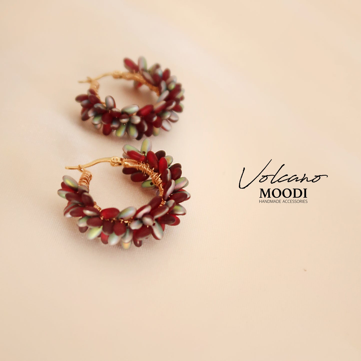 Earrings Hoops Special "Volcano" Matte