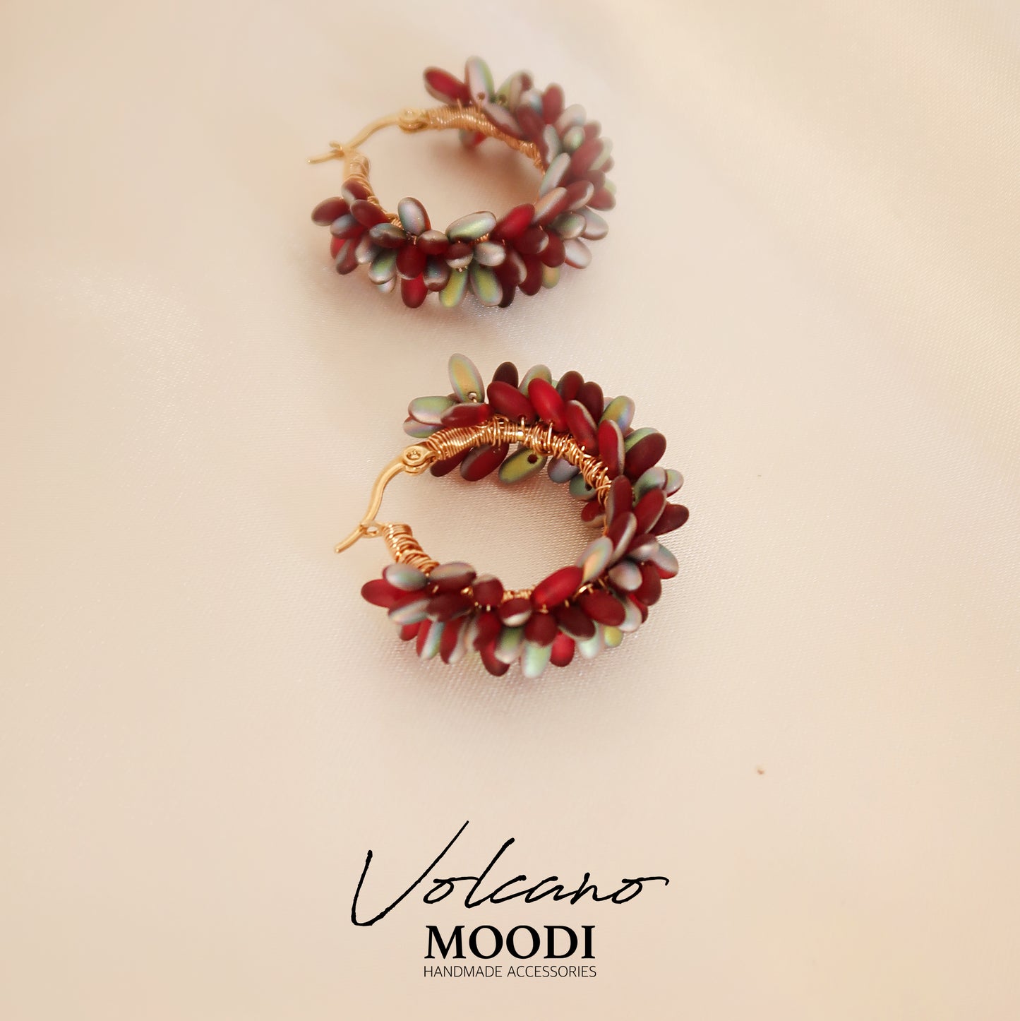 Earrings Hoops Special "Volcano" Matte