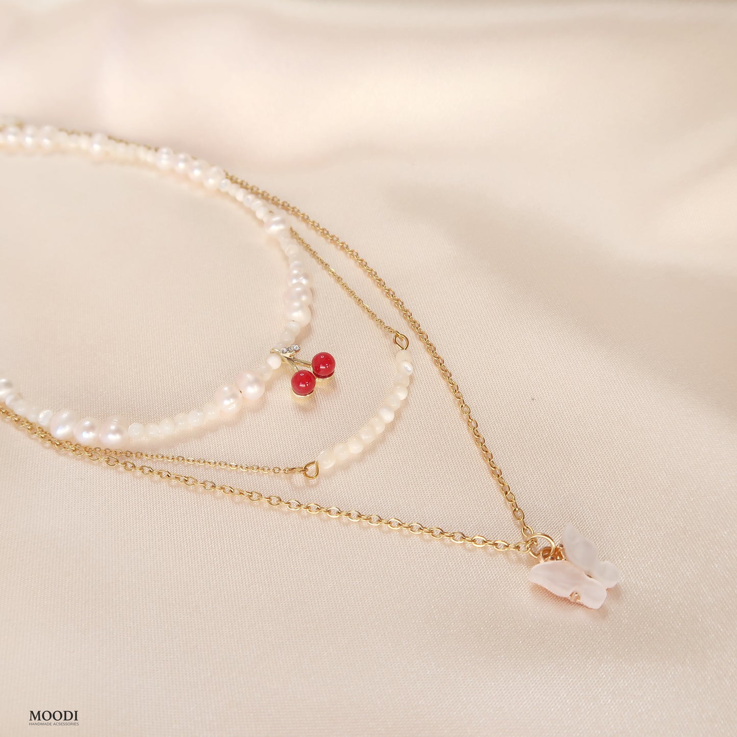 Cherry Pearl Necklace