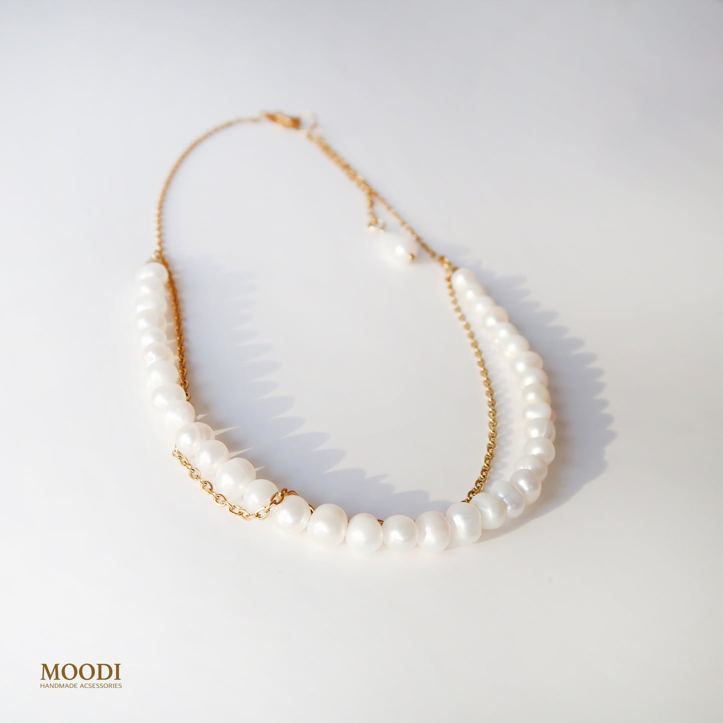 Necklace "Mira" with natural pearls