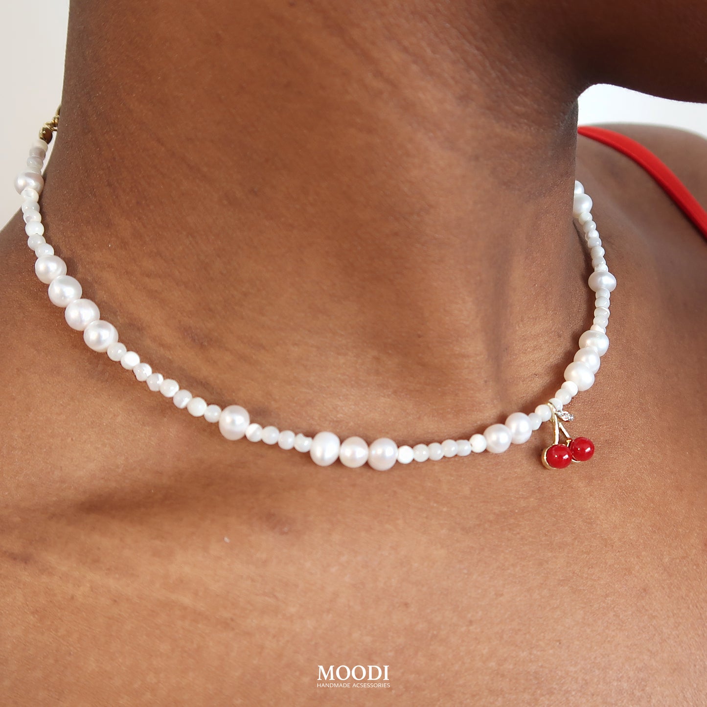 Cherry Pearl Necklace