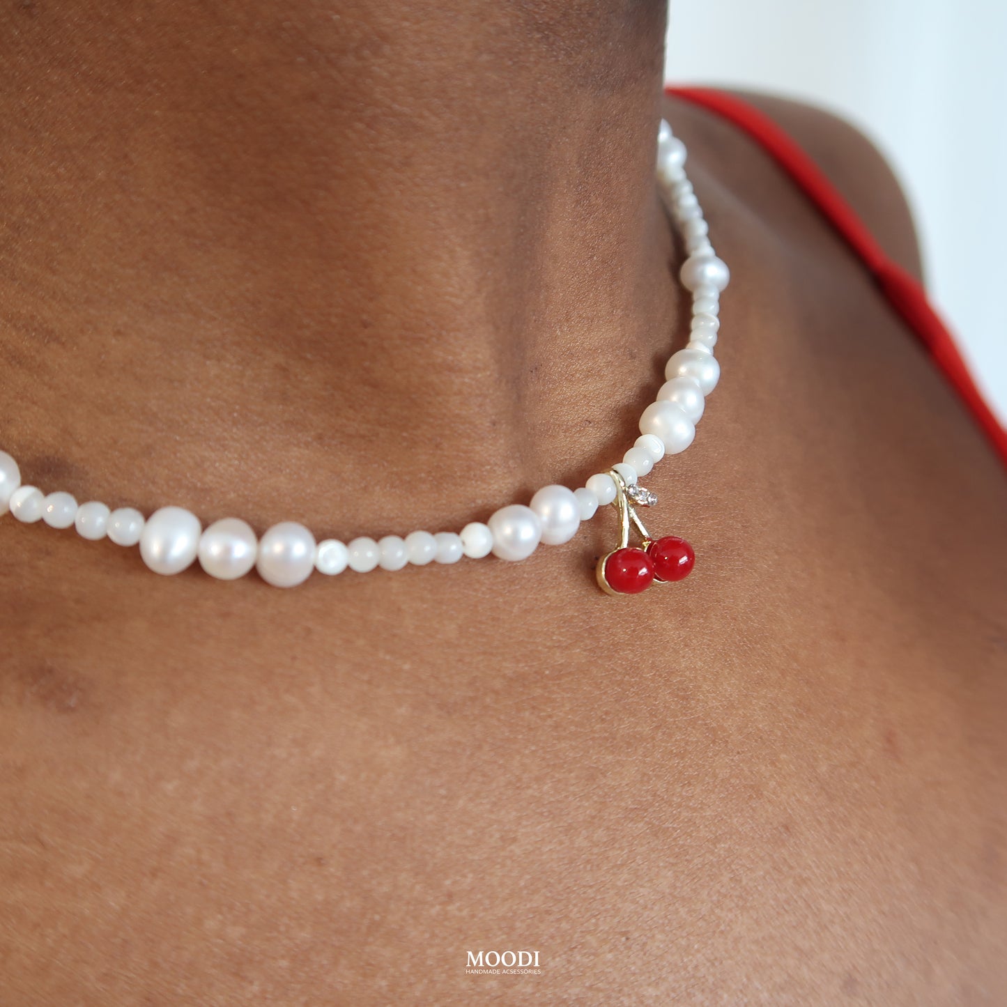 Cherry Pearl Necklace