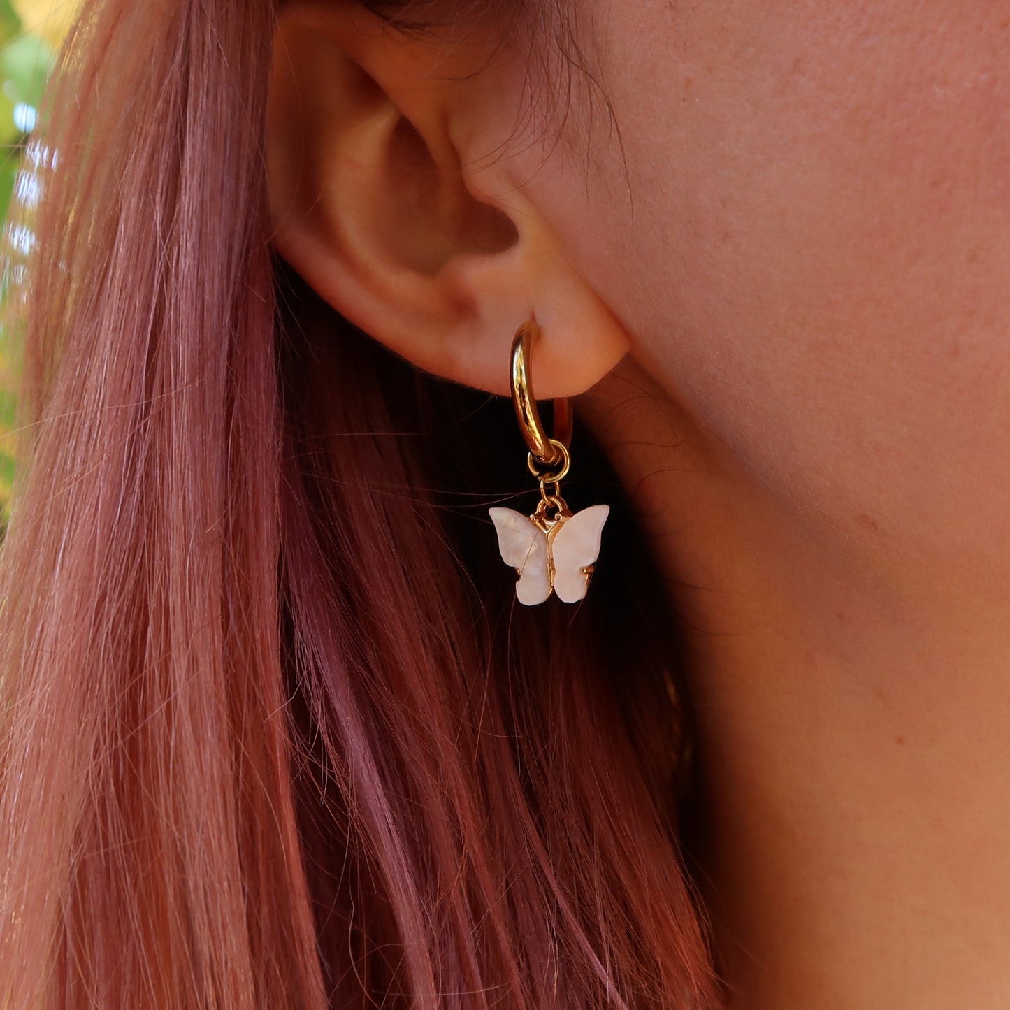 Mother of pearl earrings "Brina" butterfly