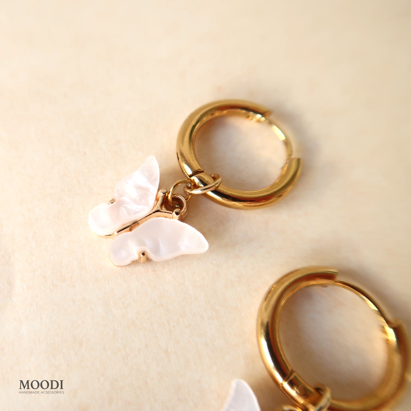 Mother of pearl earrings "Brina" butterfly